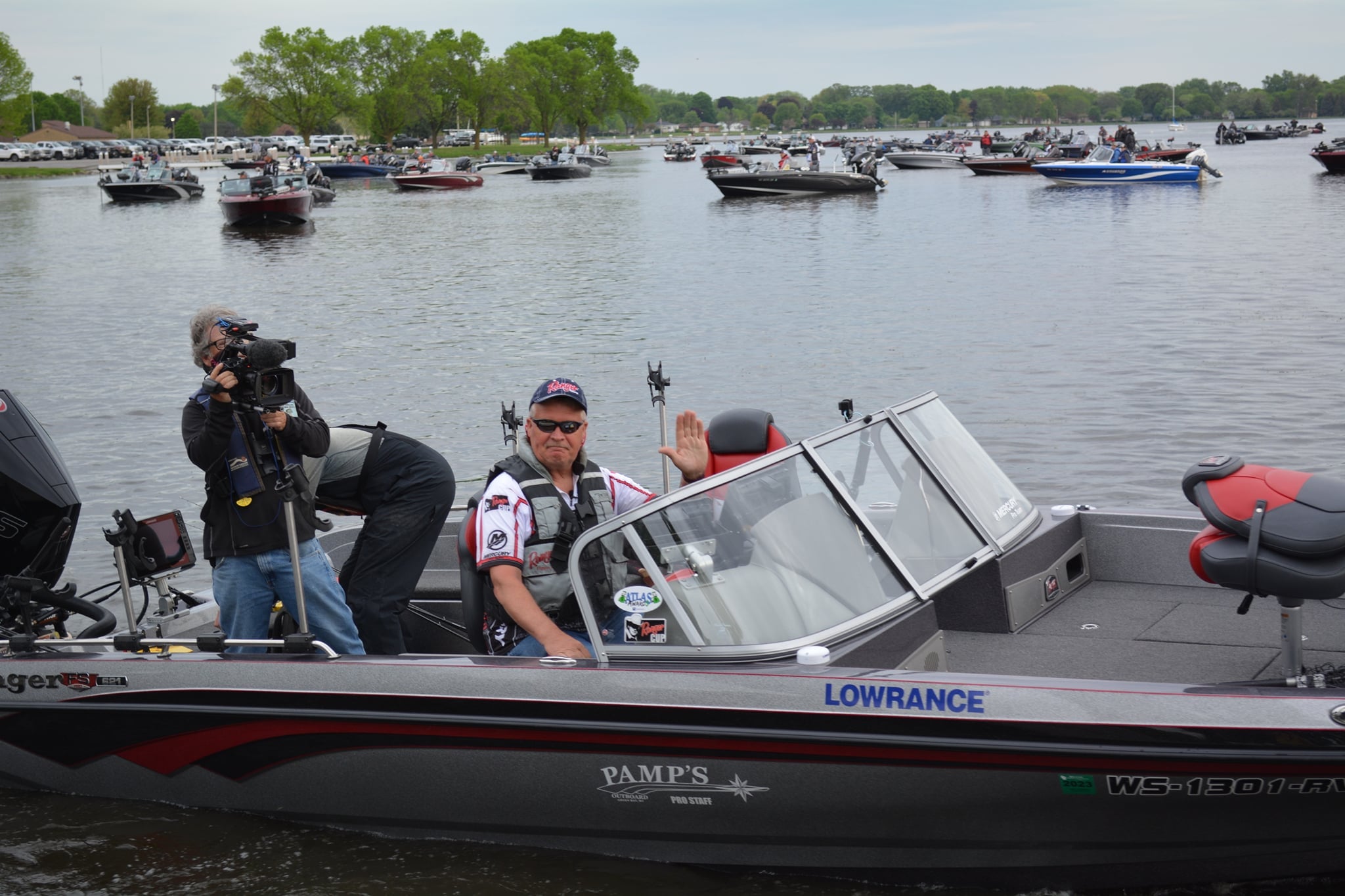 Wayne Butz at a Masters Walleye Circuit tournament launch